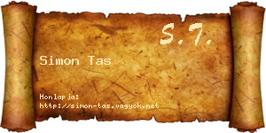 Simon Tas névjegykártya